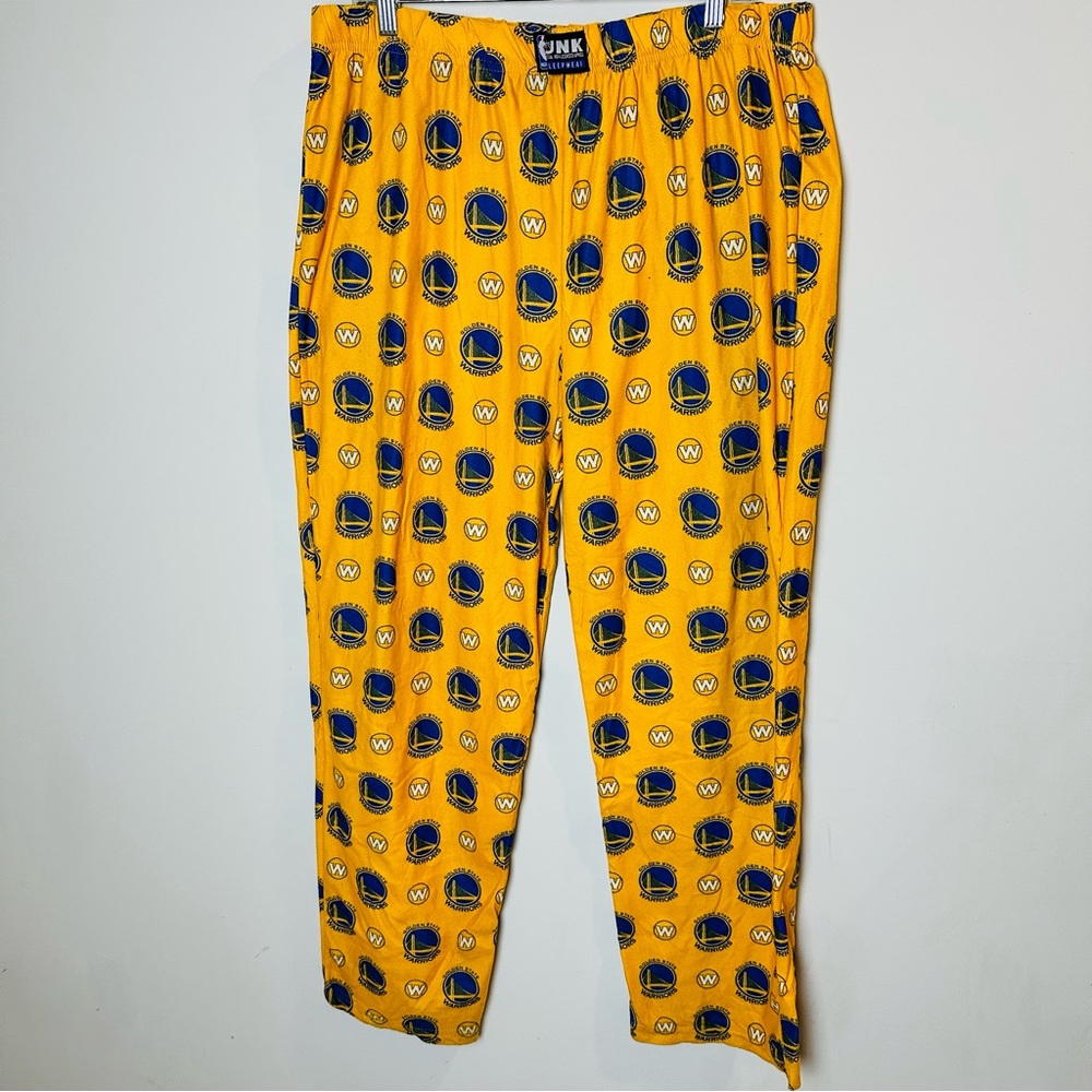 NBA Pajama Lounge‎ Pants Size XL Yellow Golden State Warriors.C09